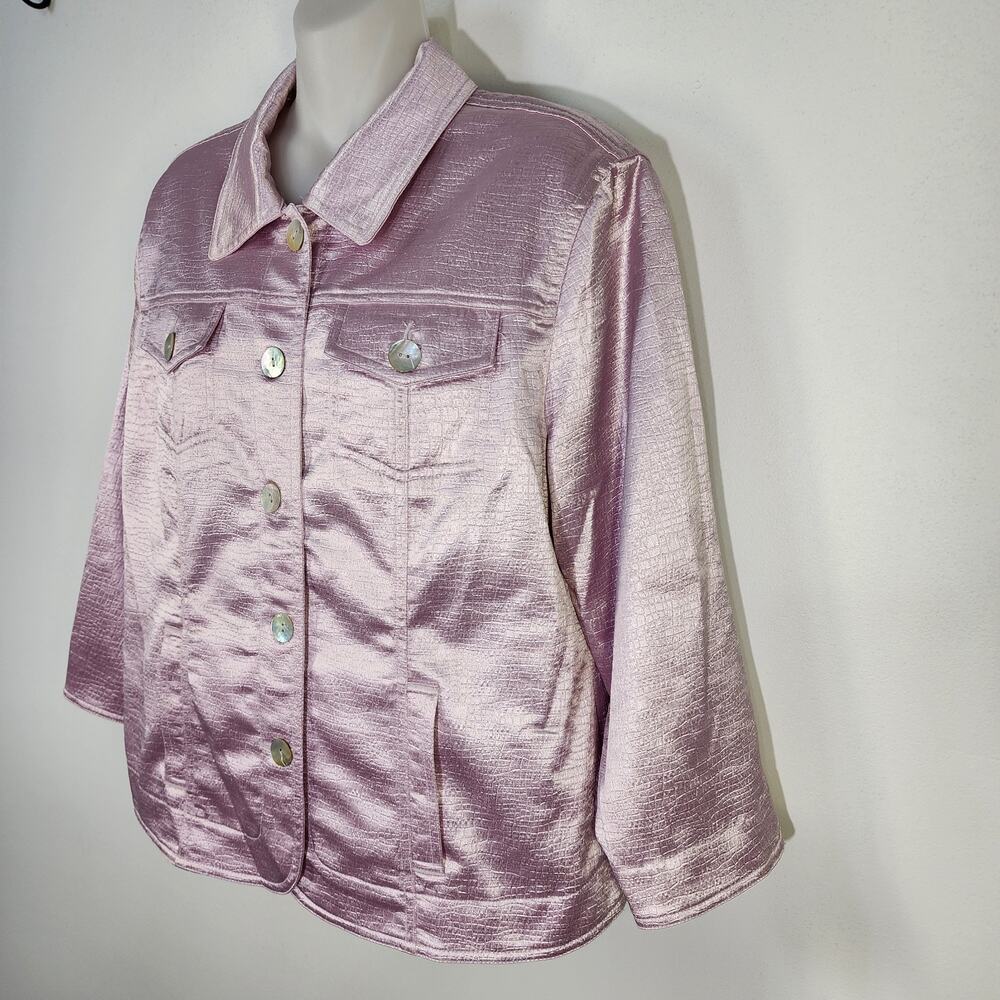 Ruby Rd Jacket Womans Size 12 Shimmery Textured B… - image 5